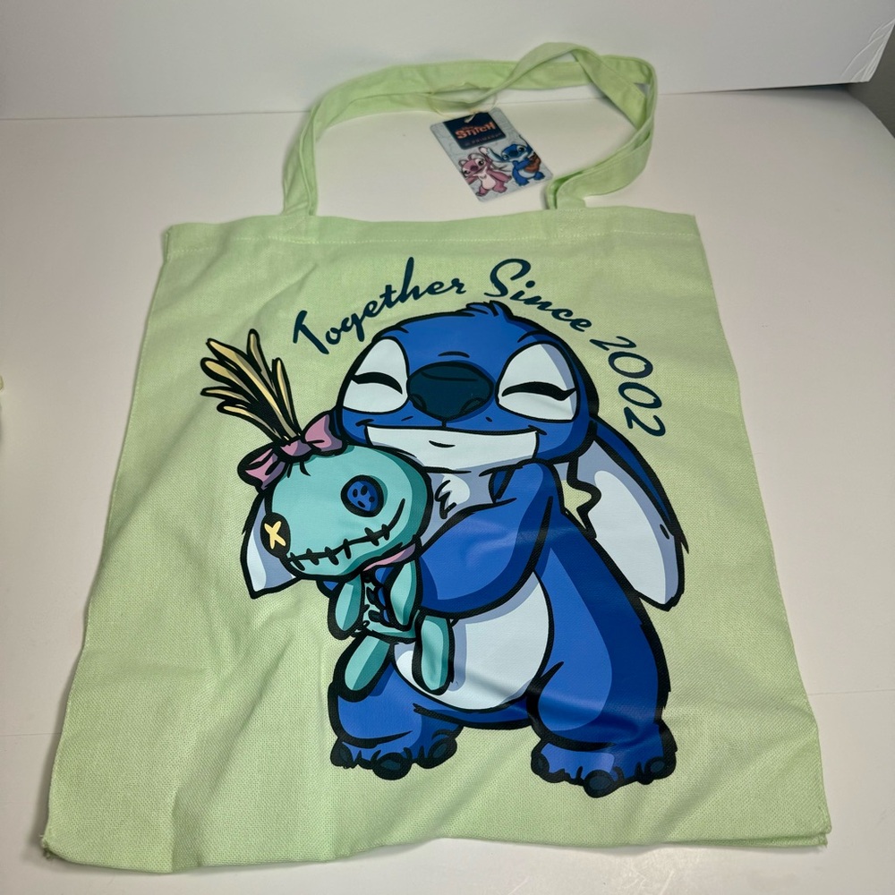 NWT. Disney Primark Stitch cotton Shopper tote bag. Stich hugging Scrump